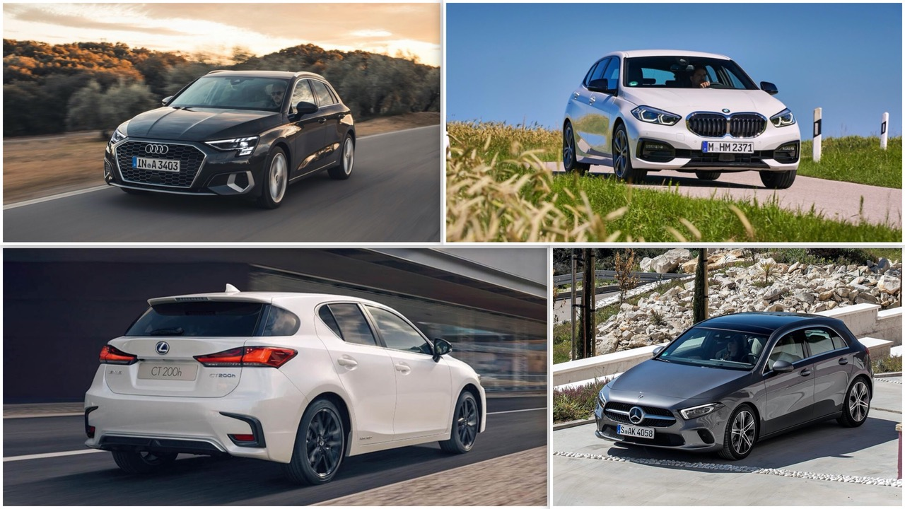 Lexus CT, Mercedes A, Audi A3, BMW 1