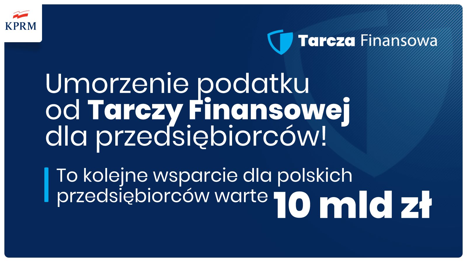 Premier Mateusz Morawiecki w #KPRM: Podjąłem decyzję, by zaniechać w całości poboru podatku od umorzonej części dotacji z #TarczaFinansowa.