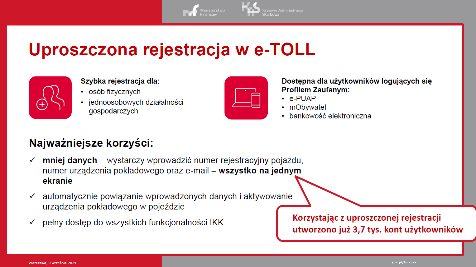 Rejestracja w e-TOLL prostsza i szybsza