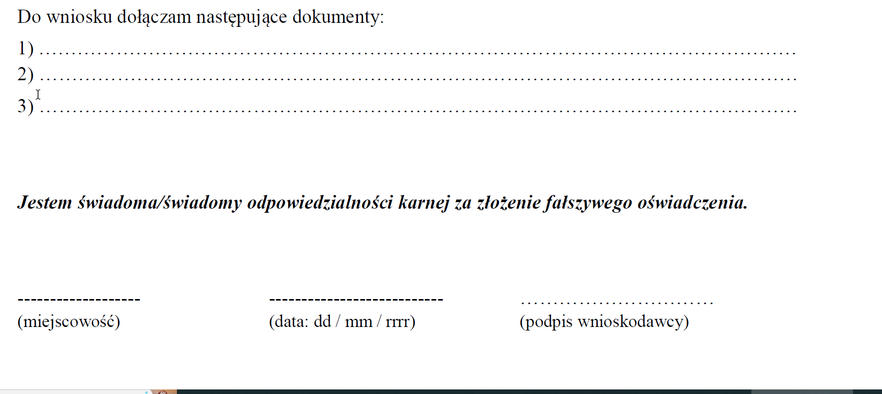 Interaktywny wzór wniosku o wypłatę dodatku węglowego PDF Infor pl