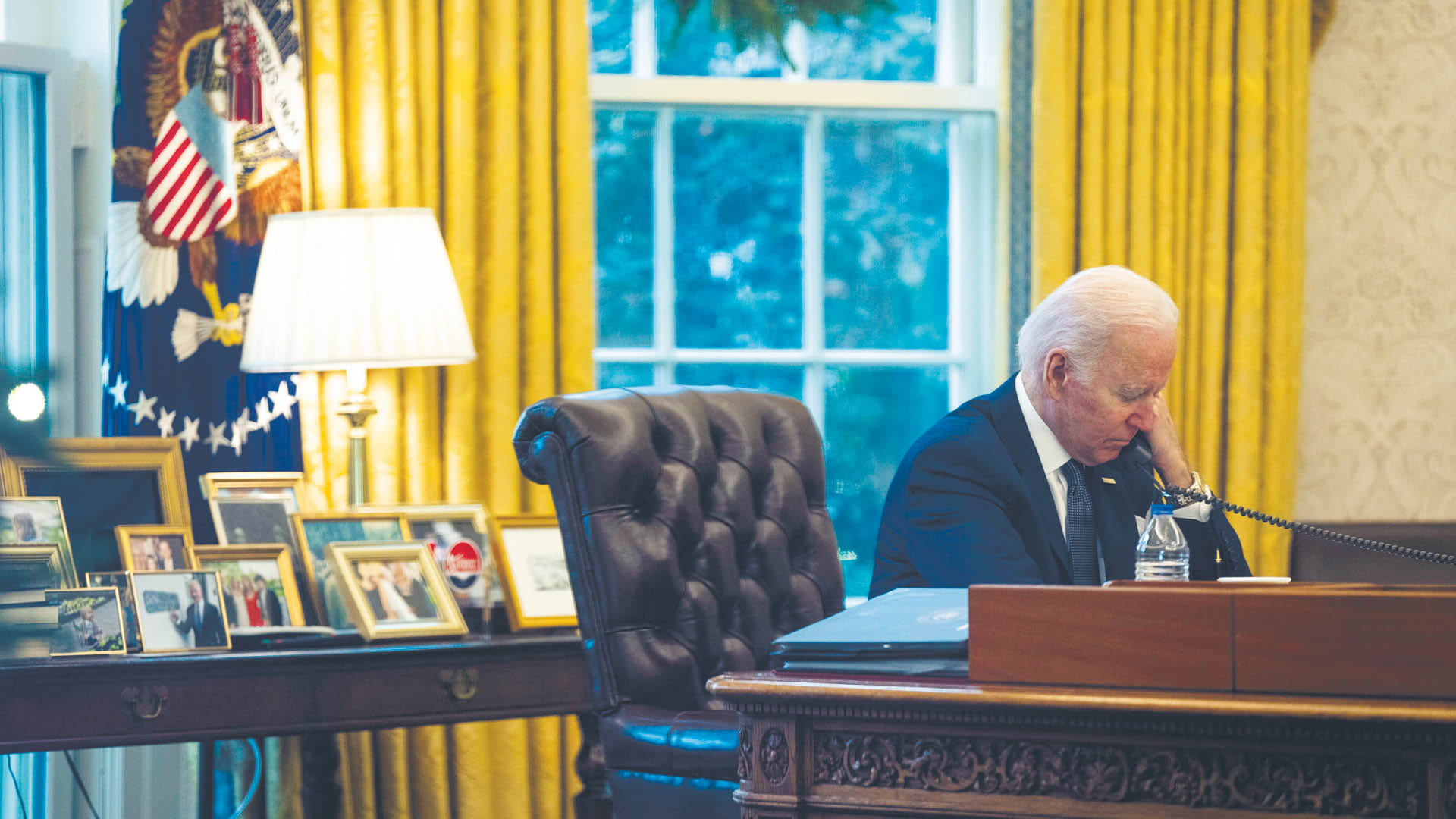 Joe Biden podczas czwartkowej rozmowy z prezydentem Ukrainy Wołodymyrem Zełenskim