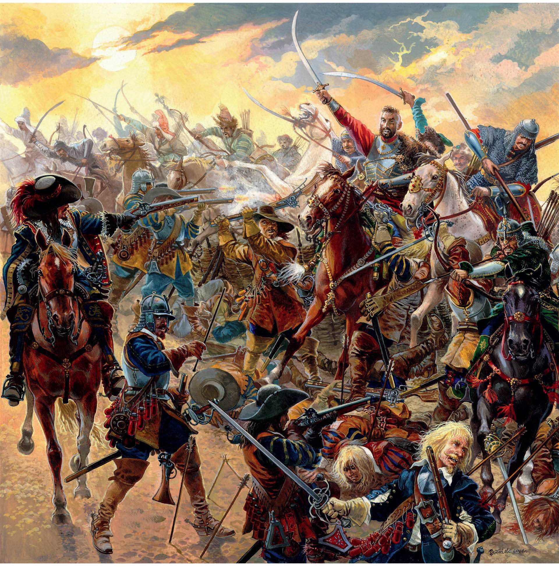 Bitwa pod Prostkami, do której doszło 8 października 1656 r. Atak Tatarów i polskich chorągwi na wojska szwedzkie dowodzone przez księcia Bogusława Radziwiłła