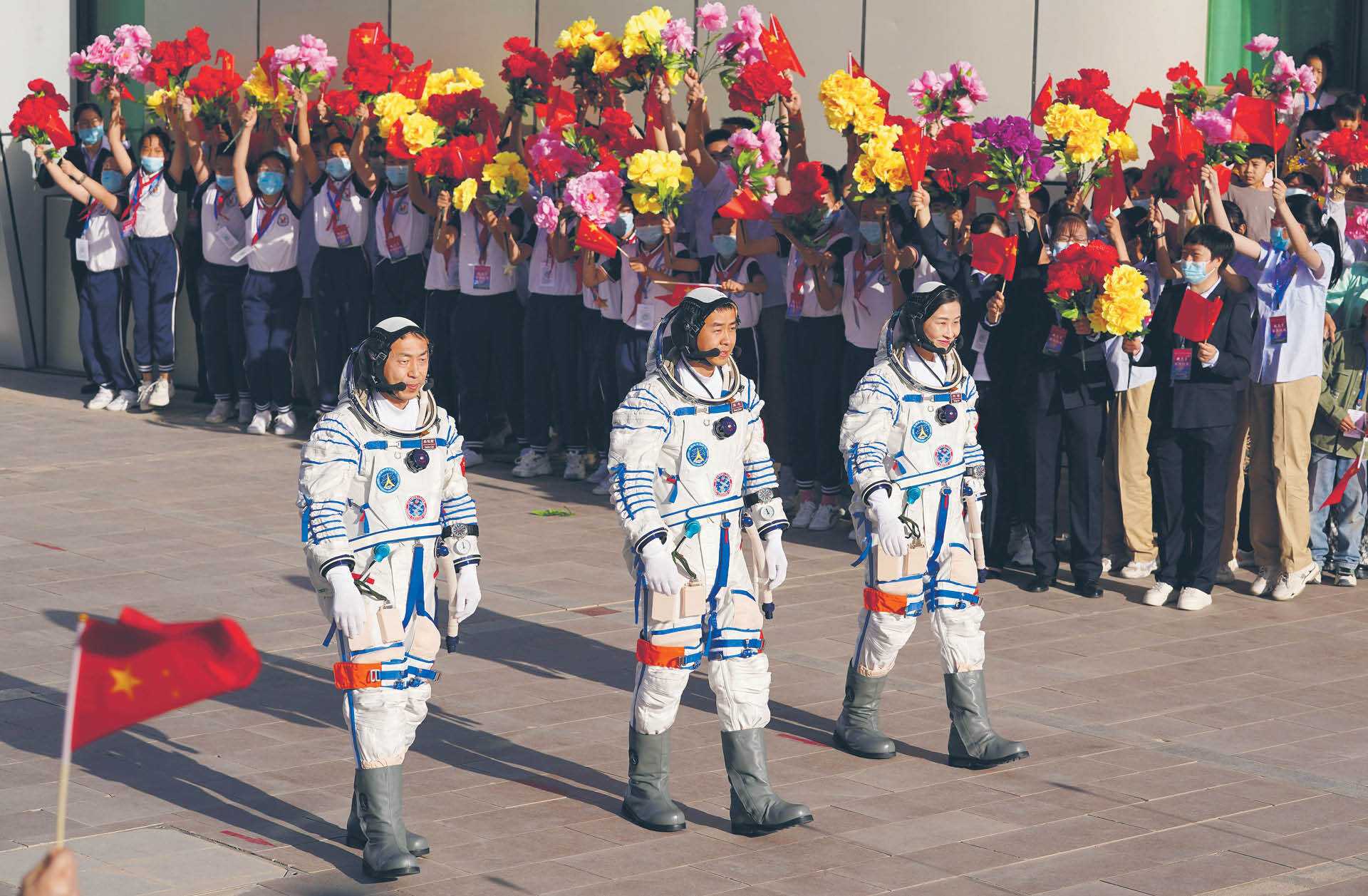 Pożegnanie kosmonautów, Jiuquan, 5 czerwca 2022 r.