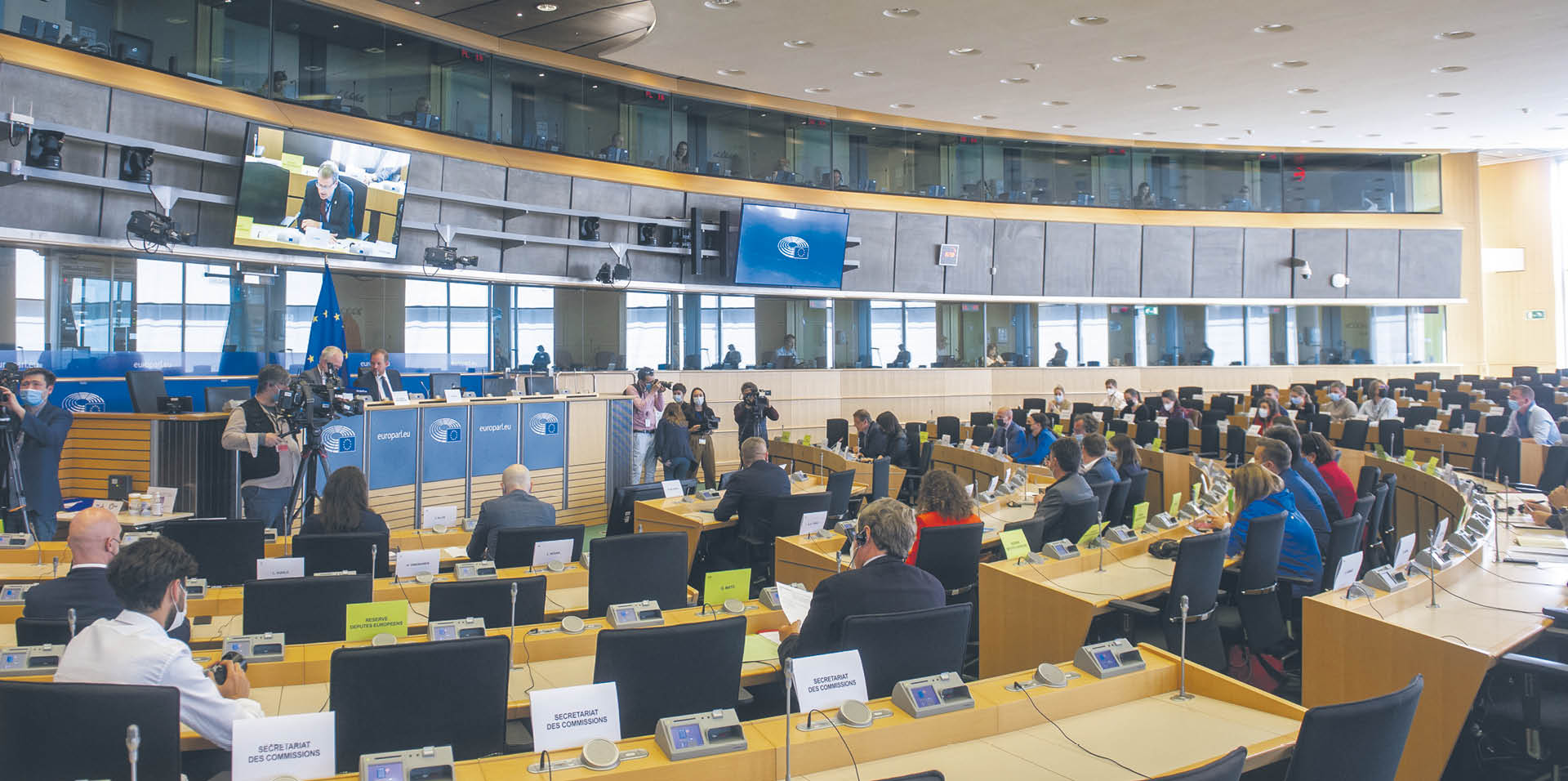 Pierwsze spotkanie komisji Parlamentu Europejskiego ds. inwigilacji Pegasusem, kwiecień 2022 r.
