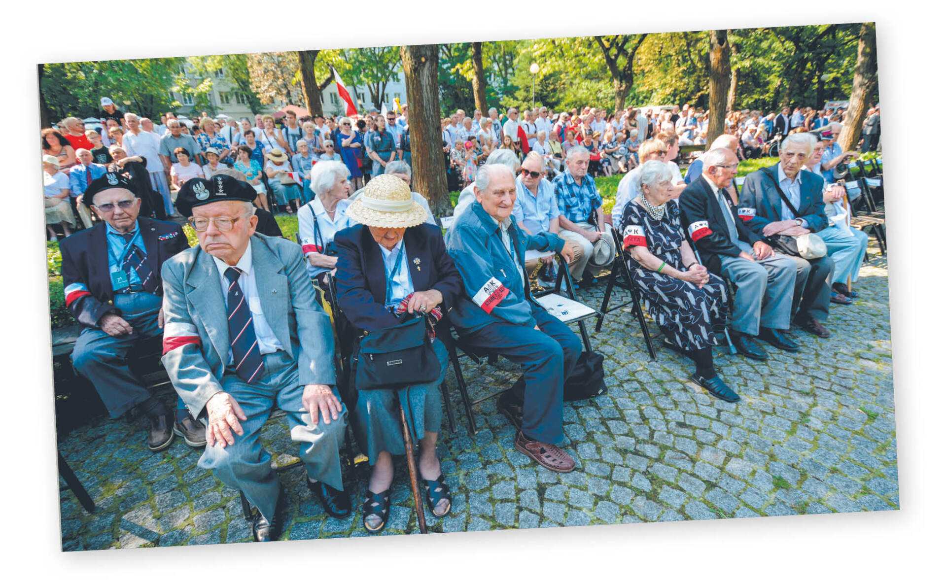Uroczystość pod pomnikiem. Mokotów Walczący 1944. w parku Dreszera, 1 sierpnia 2017 r..