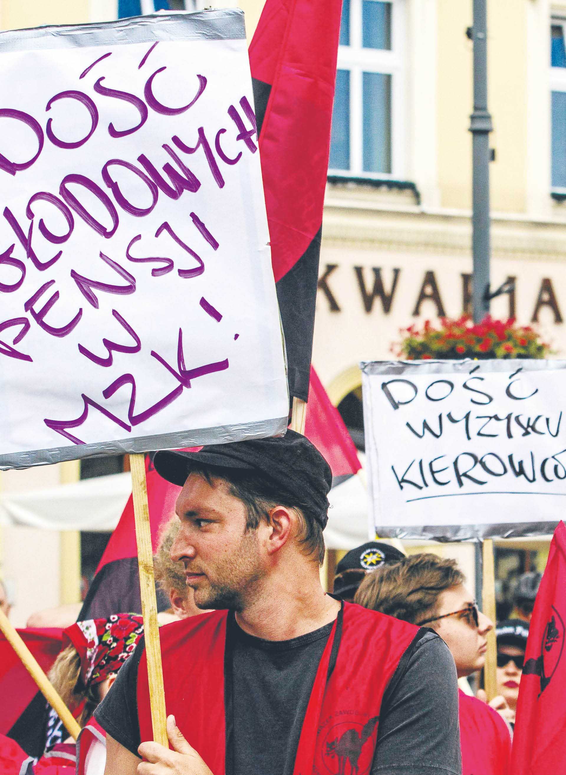 Protest pracowników Miejskich Zakładów Komunikacyjnych w Bydgoszczy