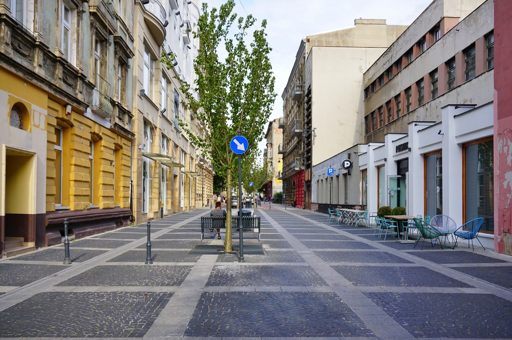 Woonerf  - Łódź, ul. Traugutta