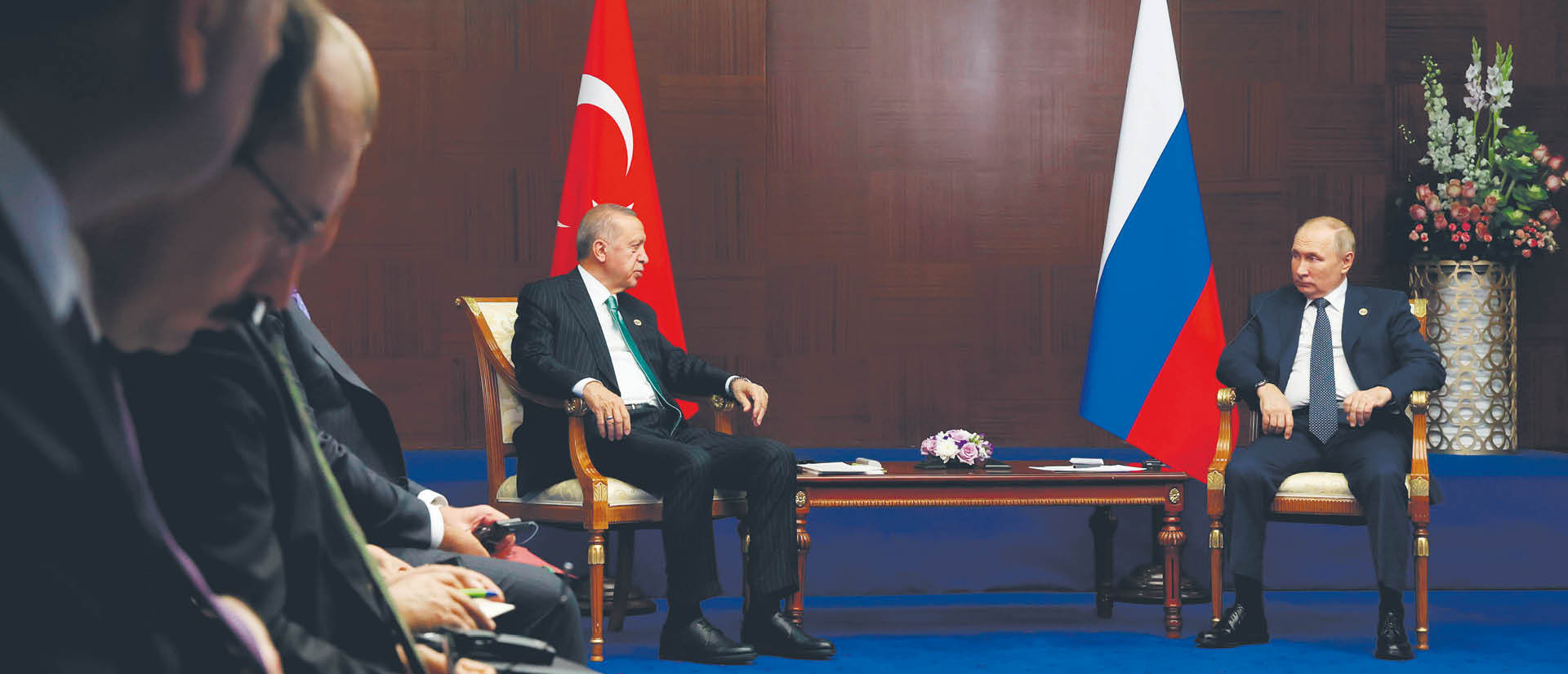 Prezydenci Turcji Recep Tayyip Erdoğan i Rosji Władimir Putin na październikowym spotkaniu w Astanie