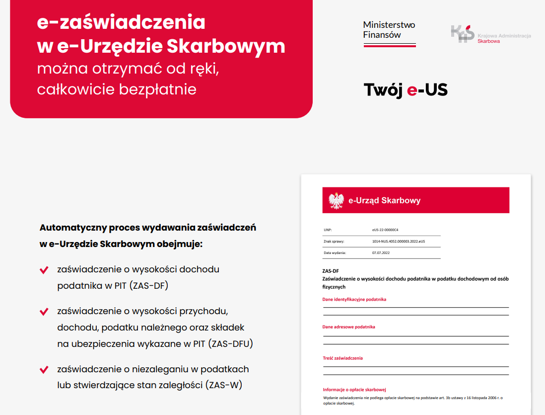 Zaświadczenia Wydawane W E-Urzędzie Skarbowym - Dokumenty Elektroniczne ...