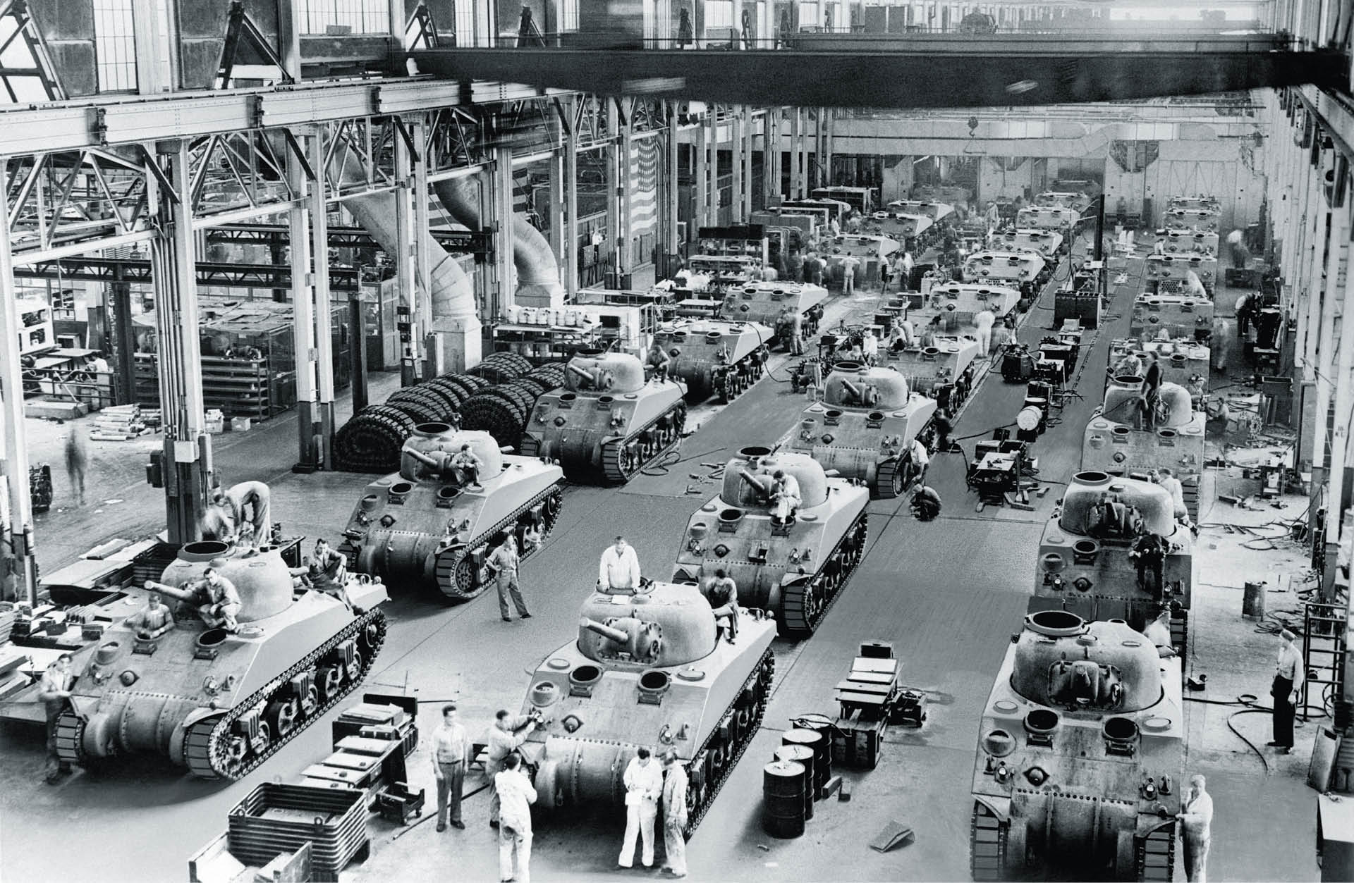 Produkcja czołgóww fabryce Chryslera, lata 40. XX w.