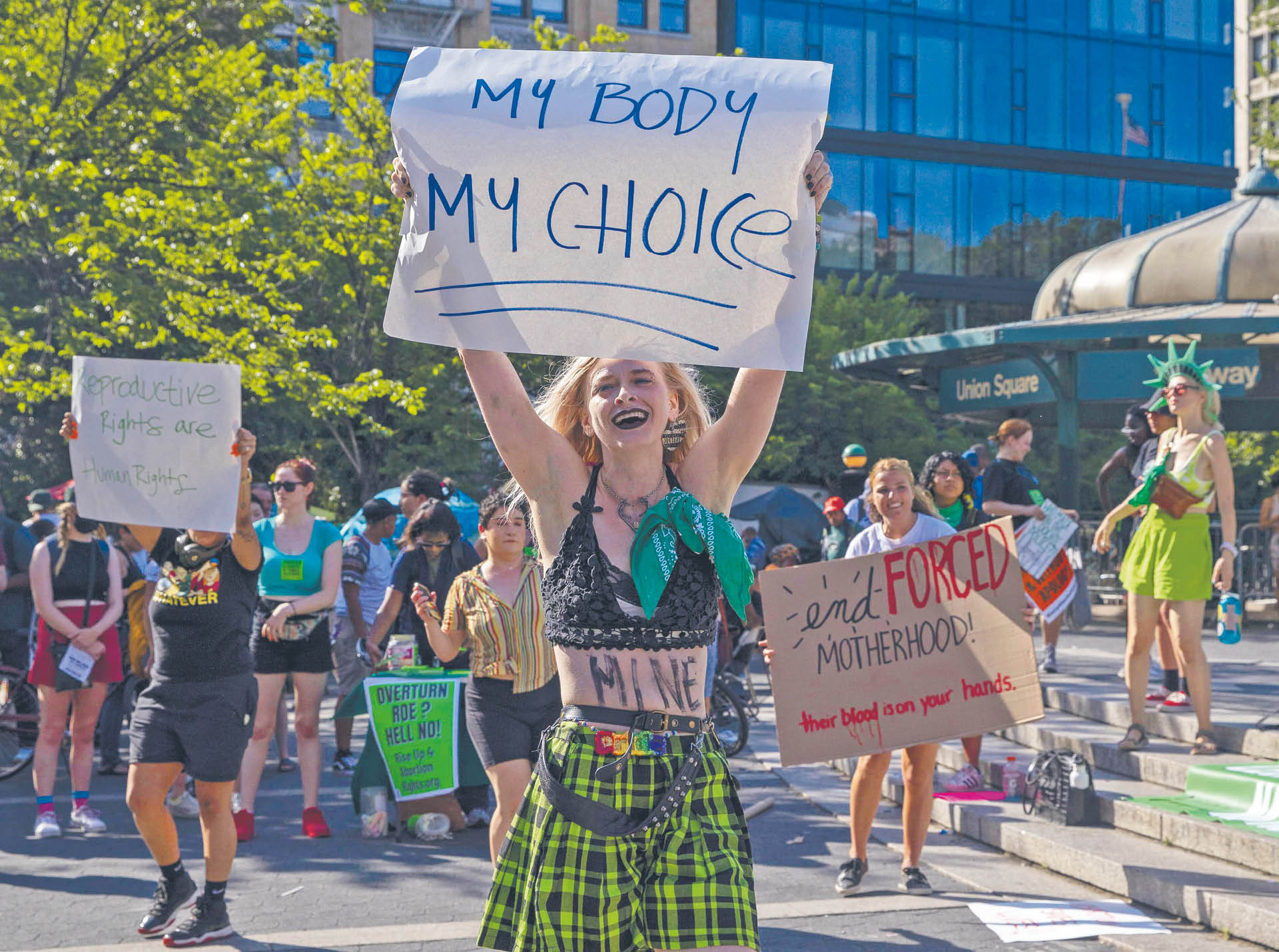 Protest zwolenników opcji pro-choice w Nowym Jorku