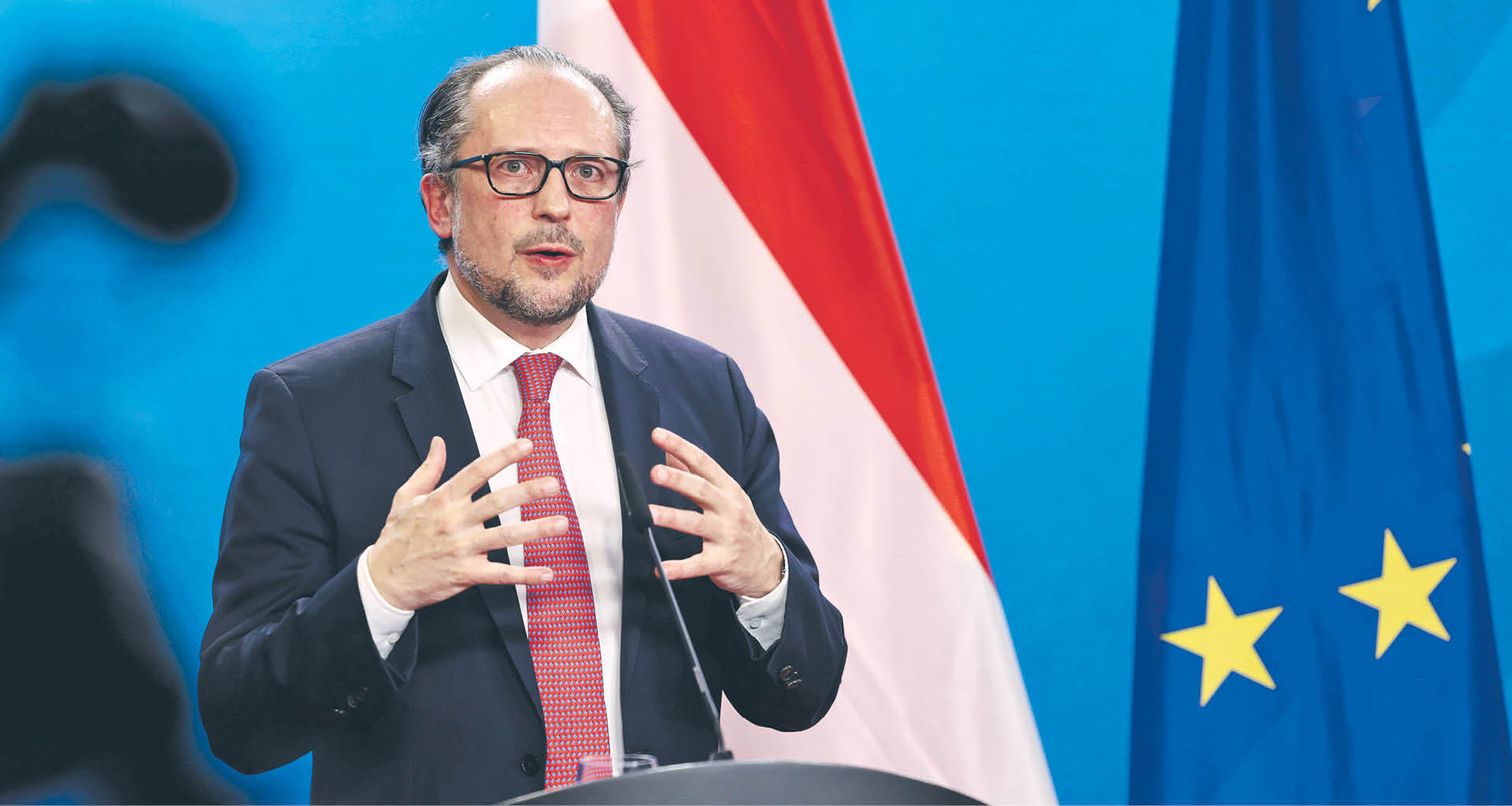 Data spotkania jest „bardzo niefortunna” - mówi szef austriackiej dyplomacji Alexander Schallenberg