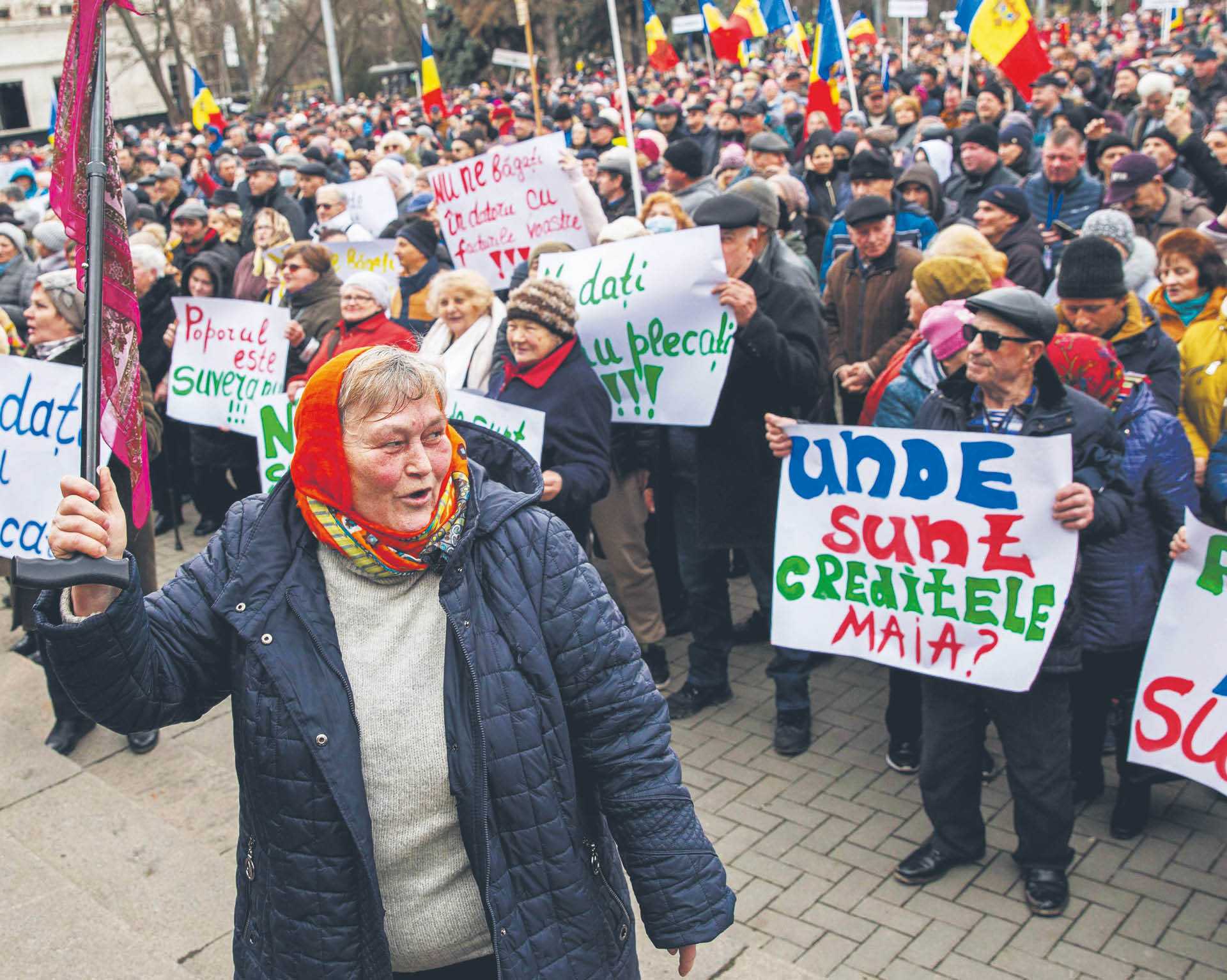 Antyrządowe protesty zwolenników Partii Șor, Kiszyniów 19 lutego 2023 r.