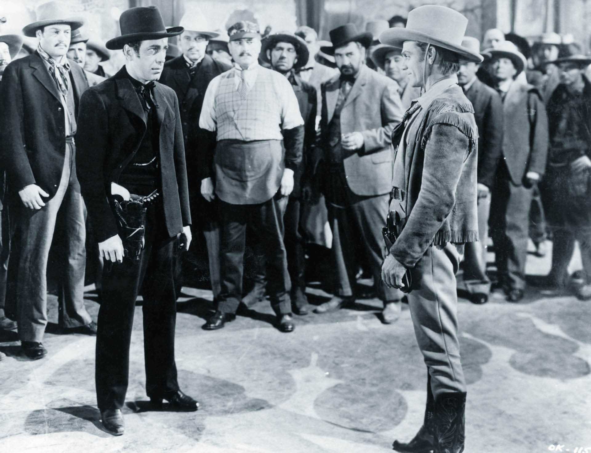 Humphrey Bogart i James Cagney w filmie „Oklahoma Kid” (1939) w reżyserii Lloyda Bacona
