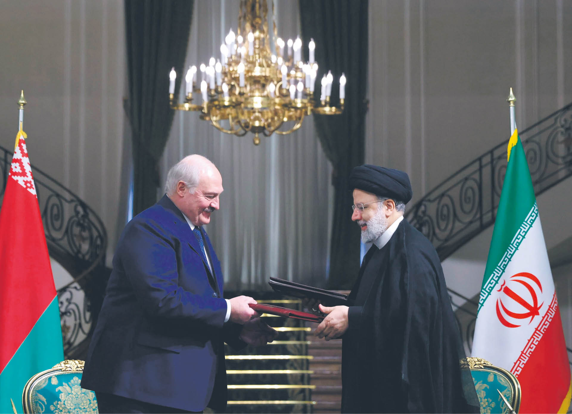 Ebrahim Ra’isi i Alaksandr Łukaszenka wczoraj w Teheranie