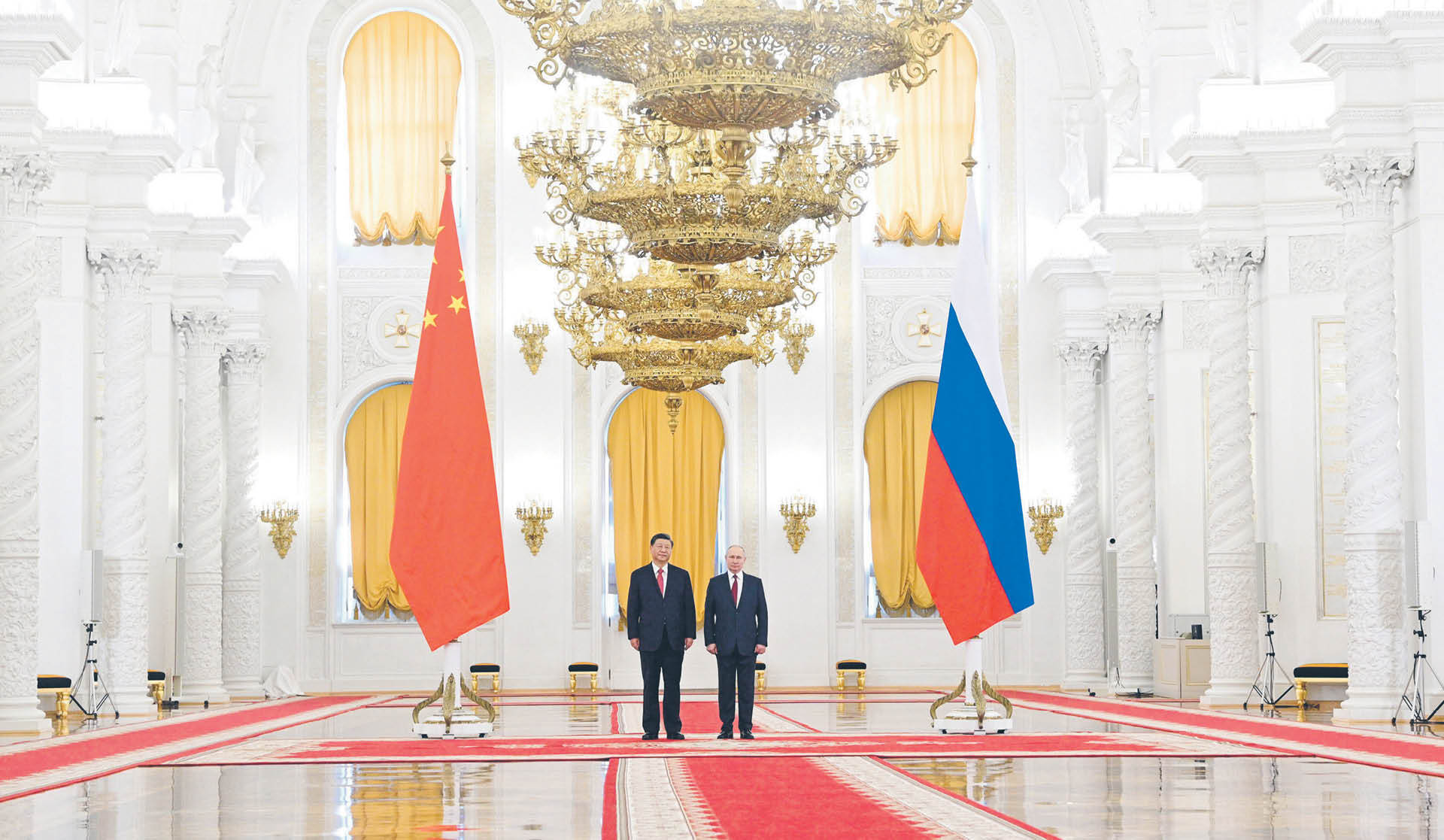 Prezydent Chin Xi Jinping na wczorajszych rozmowach z Władimirem Putinem w Moskwie