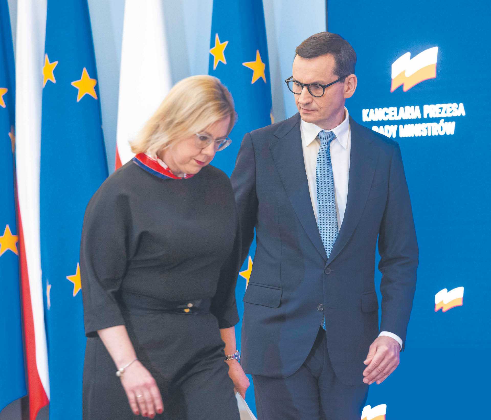 Minister klimatu Anna Moskwa z premierem Mateuszem Morawieckim