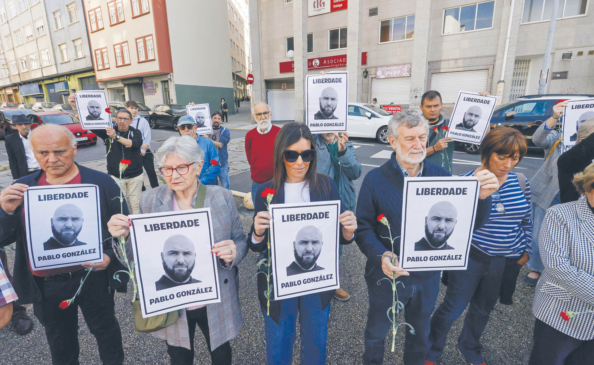 Protest w obronie Pabla Gonzáleza w hiszpańskim Ferrolu