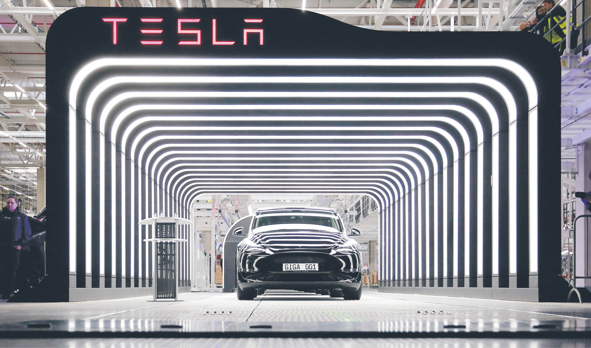 Fabryka samochodów Tesla w niemieckim Grünheide. 22 marca 2022 r.