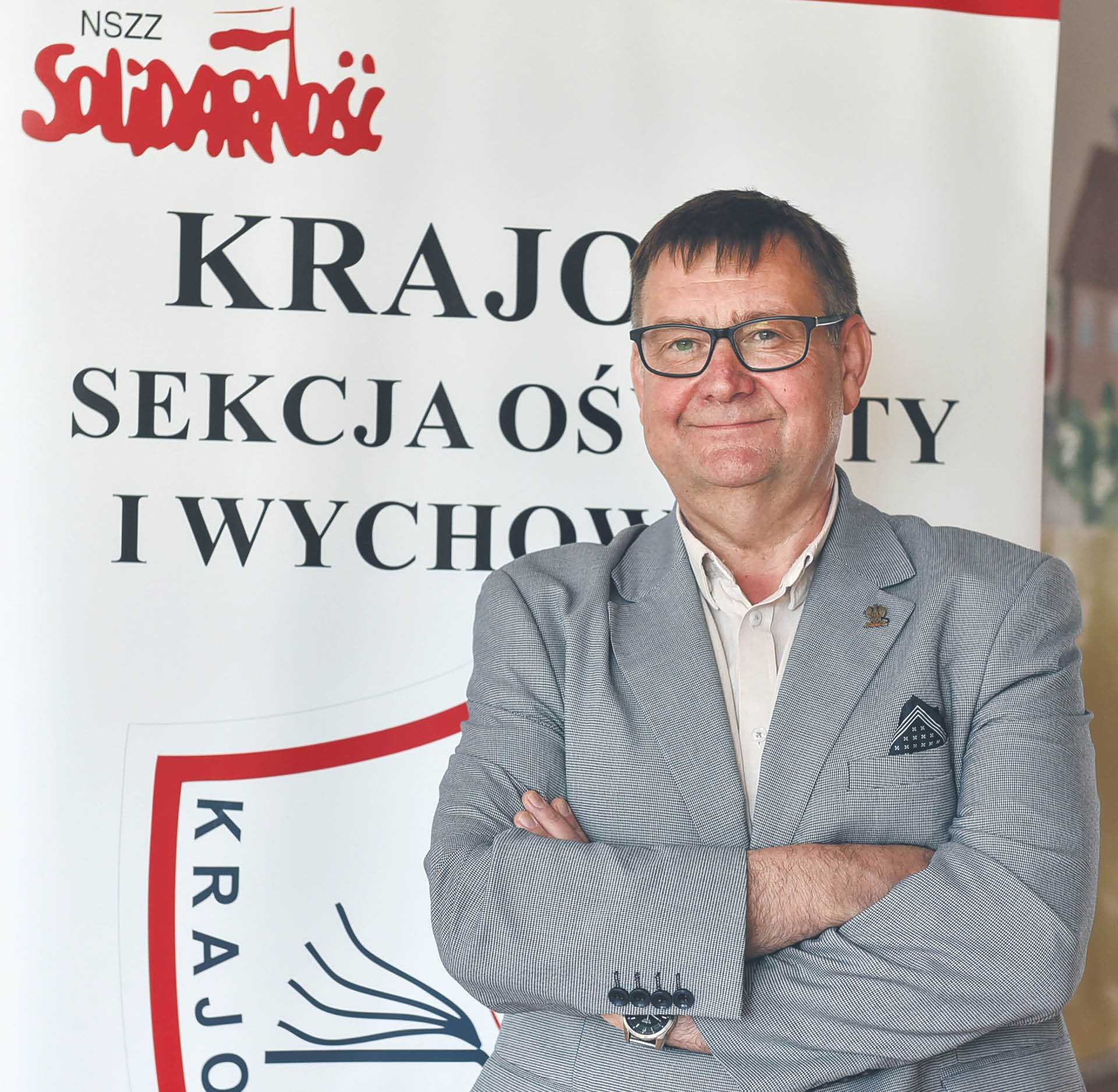 Dr Waldemar Jakubowski, przewodniczący Krajowej Sekcji Oświaty i Wychowania NSZZ „Solidarność”