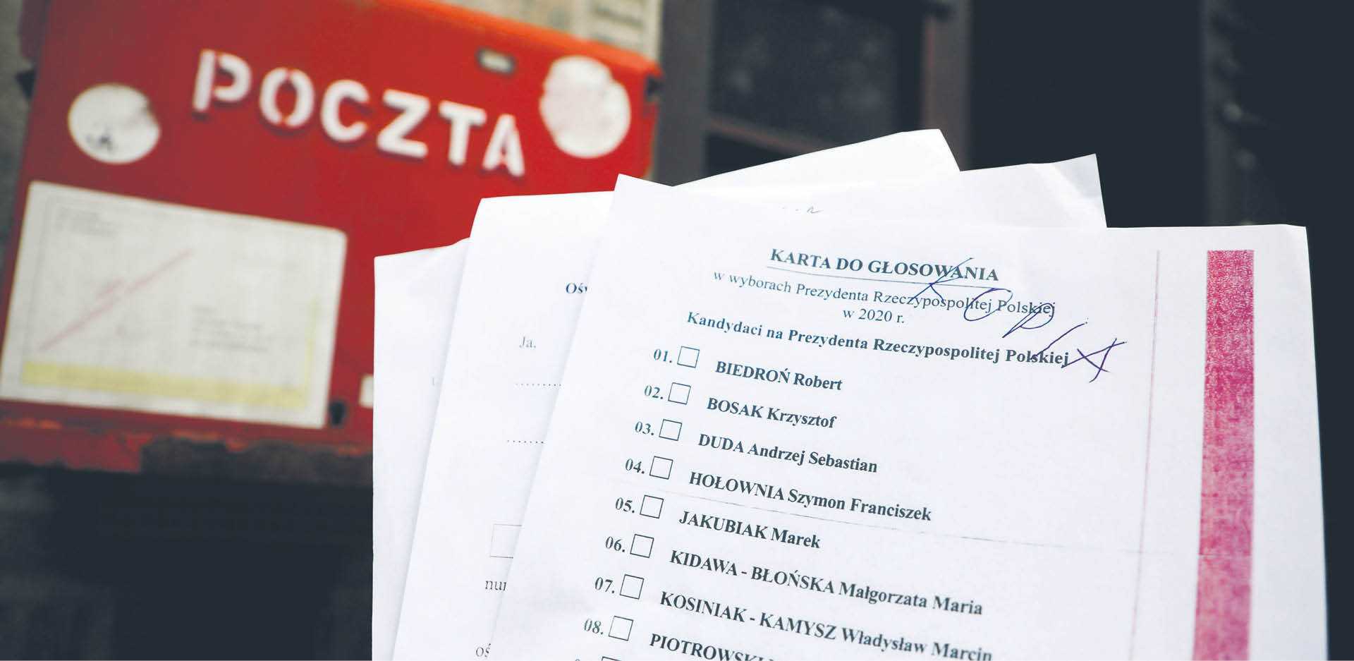 Wybory miały zostać przeprowadzone z pomocą Poczty Polskiej