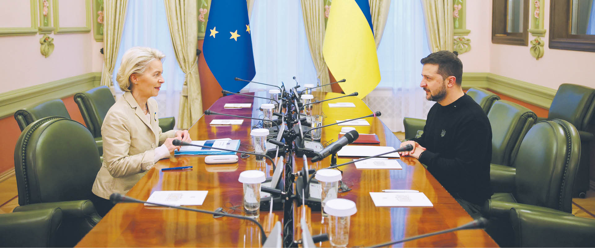 Head of the European Commission Ursula von der Leyen and Ukrainian President Volodymyr Zelensky, Kyiv, 3 November 2023
