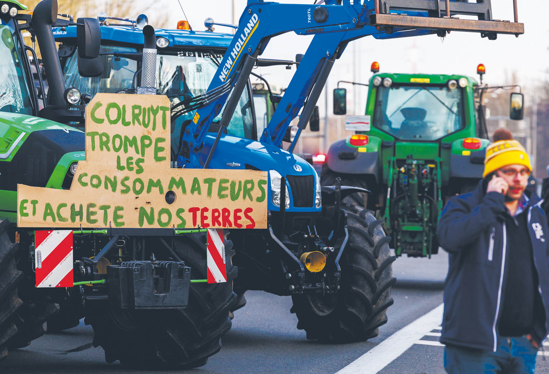 Europejscy rolnicy protestują od Polski poprzez Belgię (na zdjęciu) aż po Hiszpanię