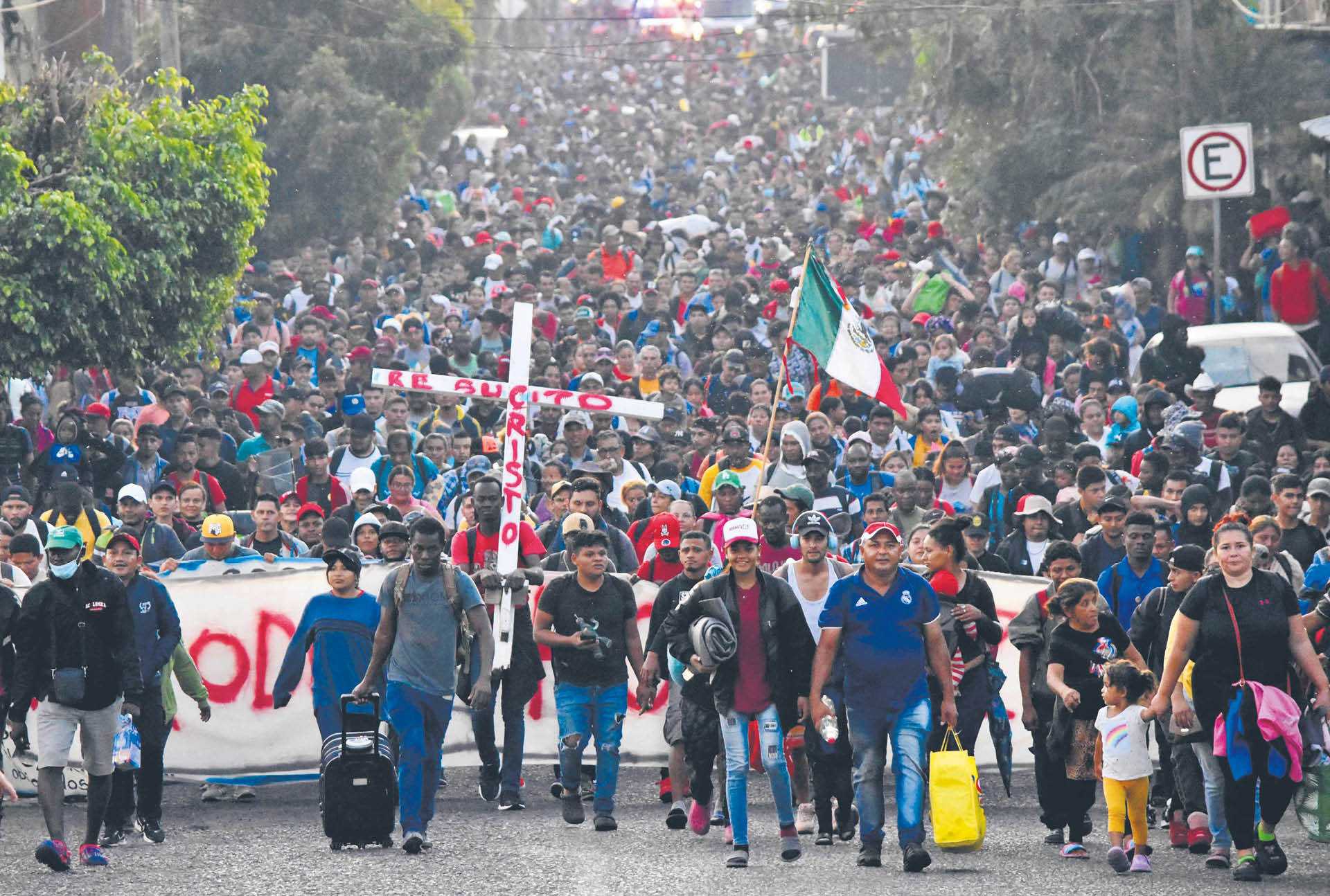 Migranci w drodze do USA. Tapachula w Meksyku, 24 grudnia 2023 r.