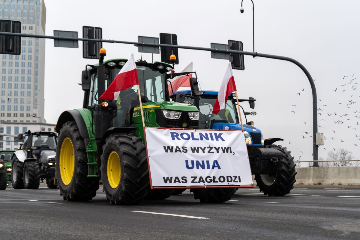 Strajk rolników zbliża się do Warszawy [27 lutego 2024 r.]