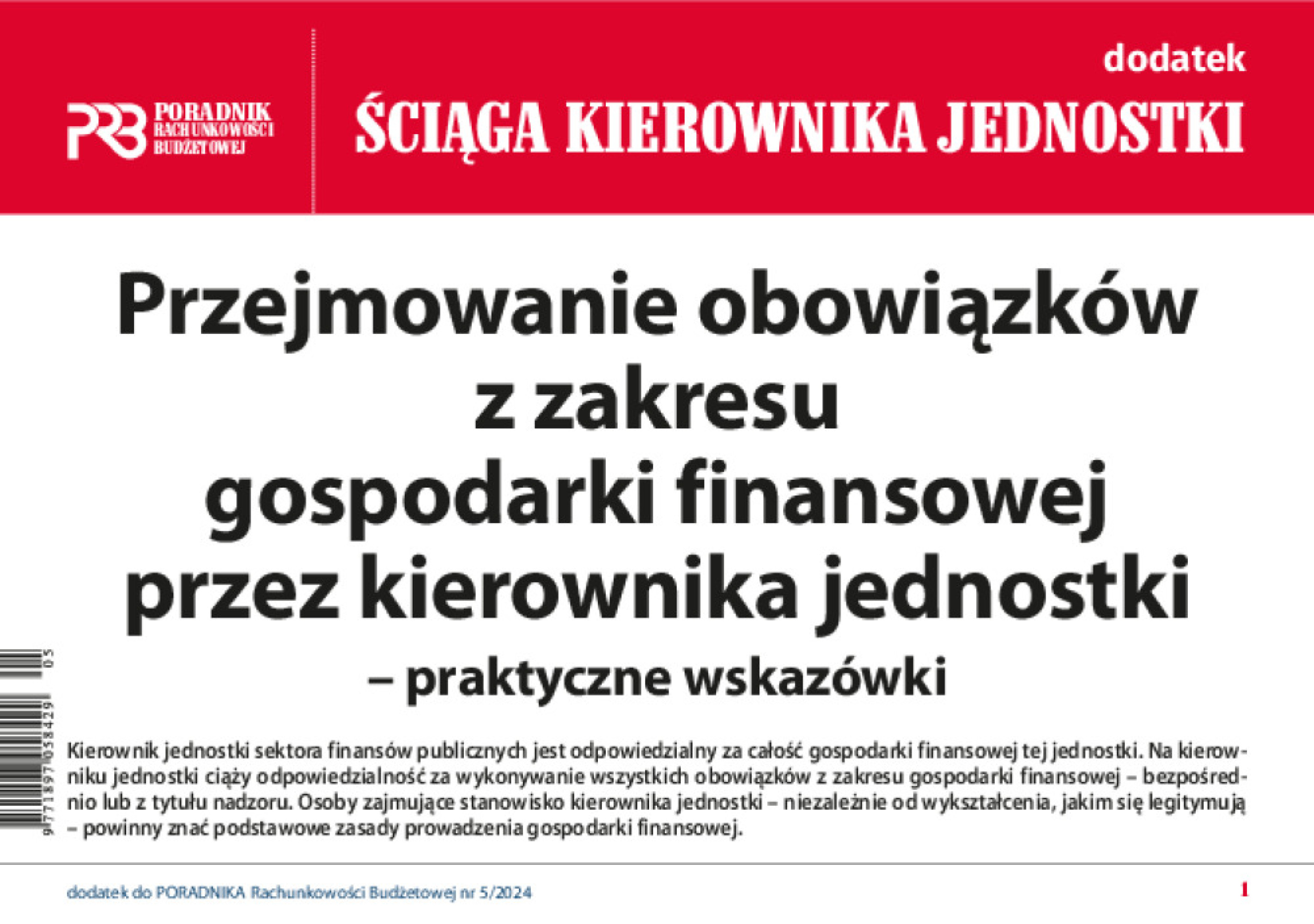 Poradnik Rachunkowości Budżetowej