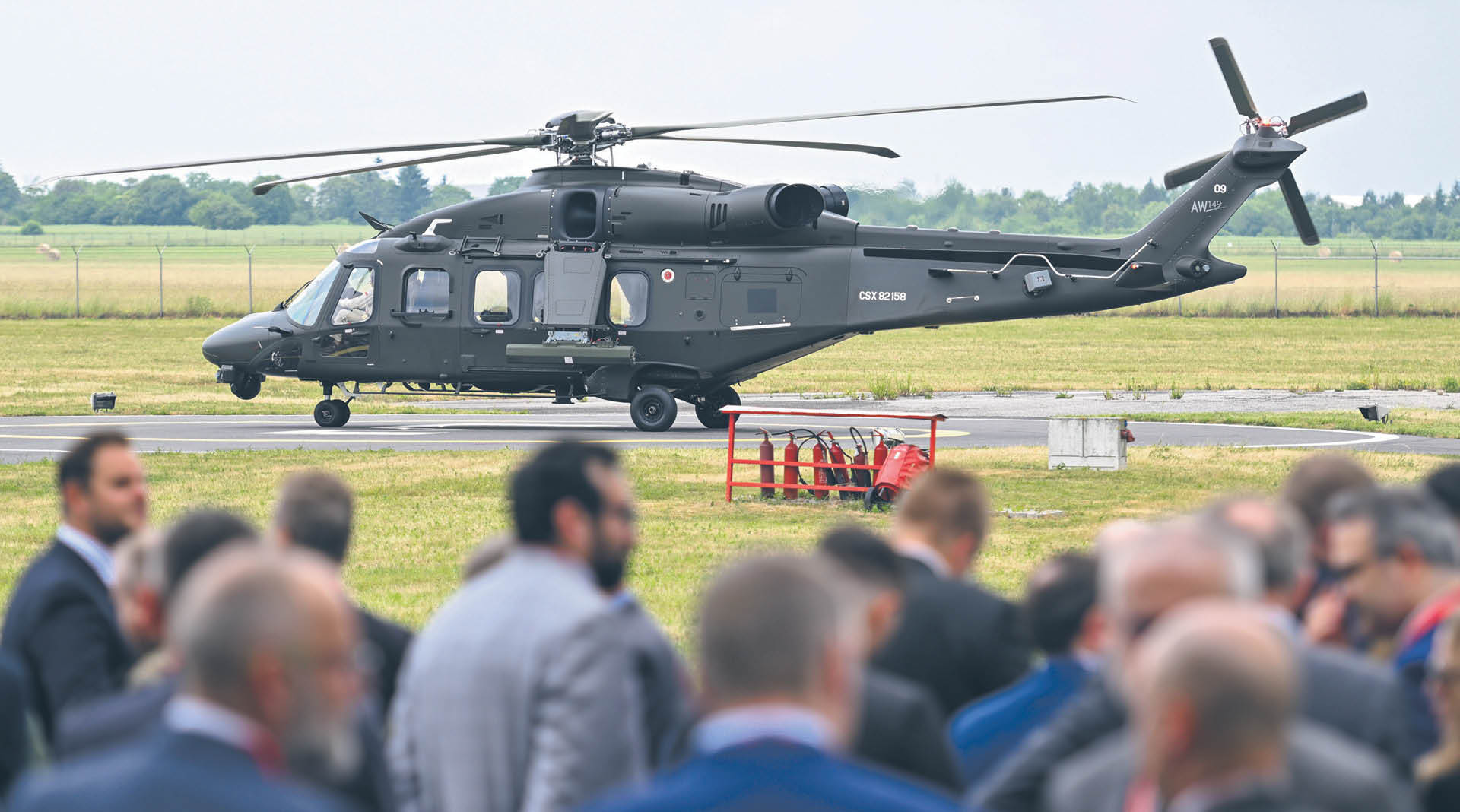Uroczystość otwarcia linii produkcyjnej śmigłowców AW149 dla Sił Zbrojnych RP w zakładach PZL-Świdnik w Świdniku, 4 czerwca 2024 r.