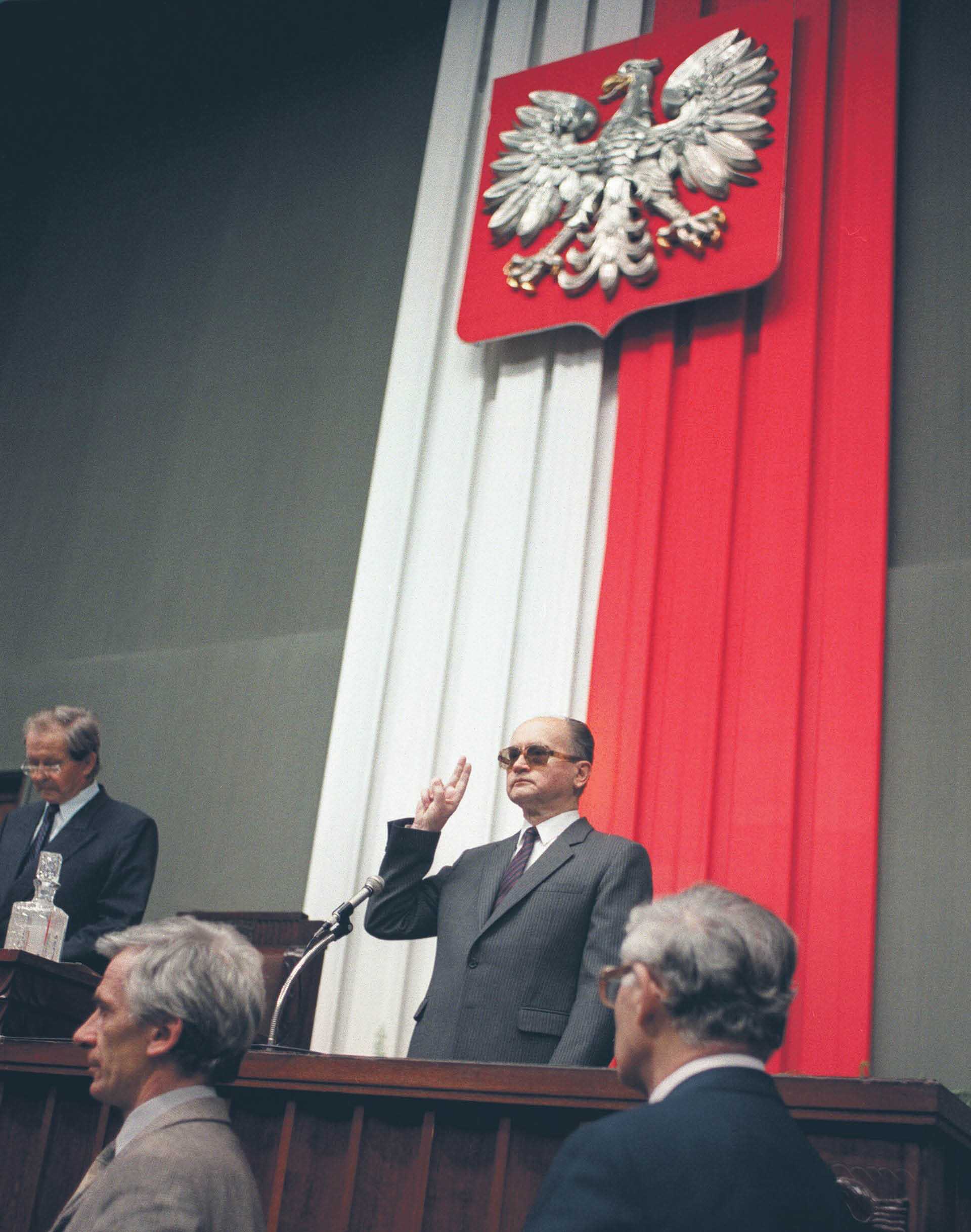Zaprzysiężenie gen. Wojciecha Jaruzelskiego na prezydenta PRL. 19 lipca 1989 r.
