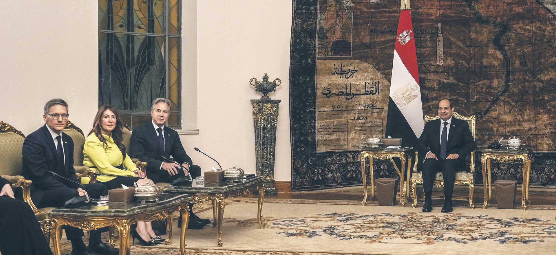 Spotkanie szefa amerykańskiej dyplomacji Antony’ego Blinkena z prezydentem Egiptu Abd al-Fattahem as-Sisim