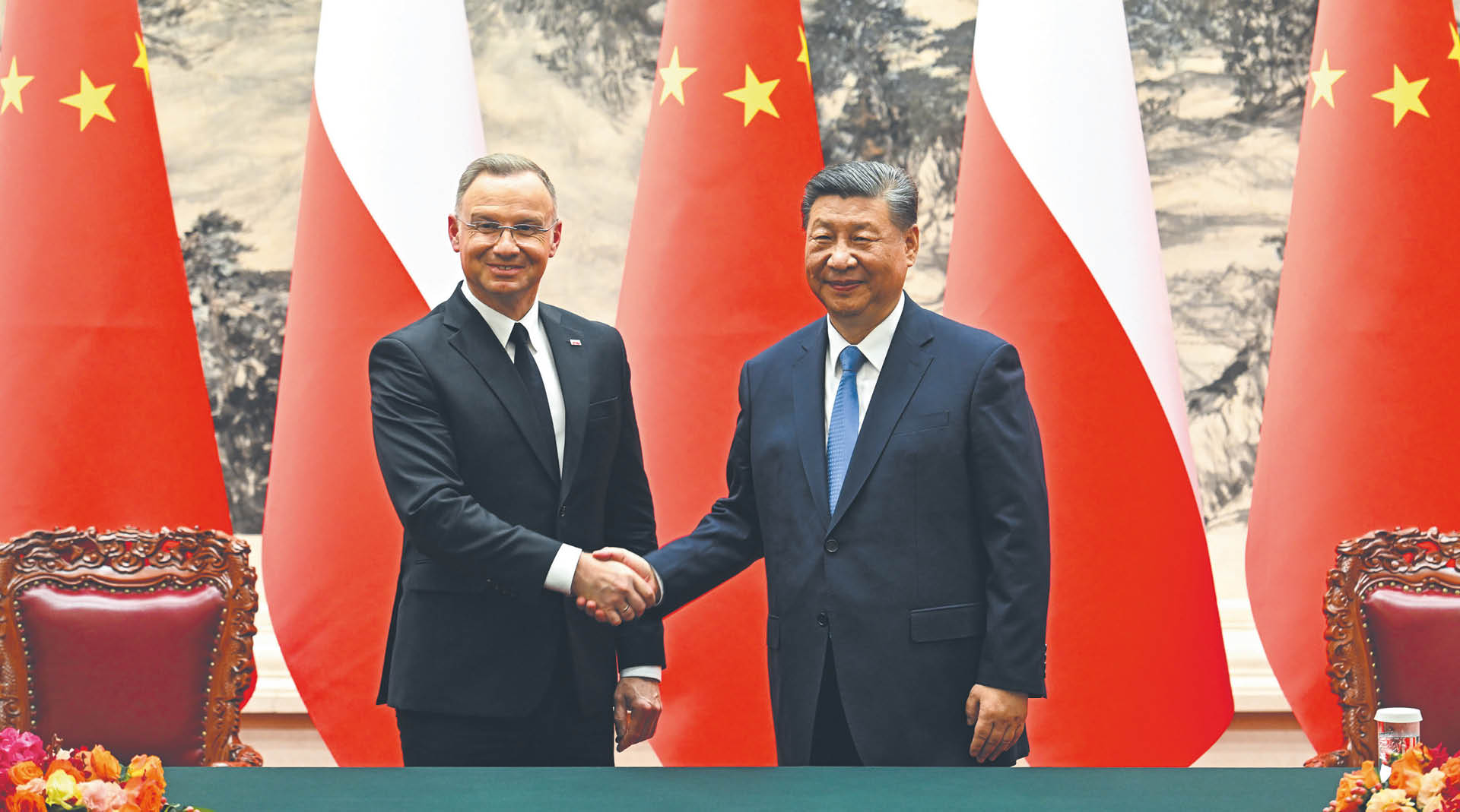 Prezydent Andrzej Duda i przywódca Chin Xi Jinping