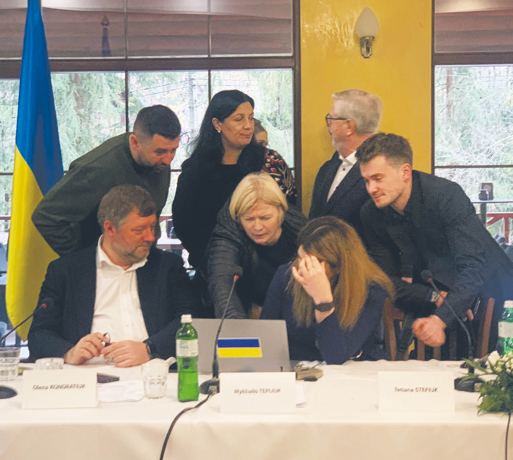 Ukraińscy politycy podczas mediacji organizowanych przez Parlament Europejski