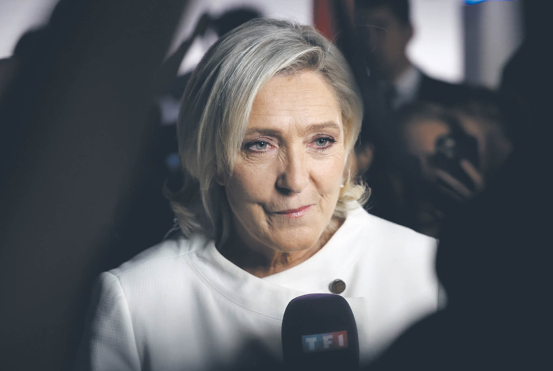 Marine Le Pen po ogłoszeniu wyników exit poll