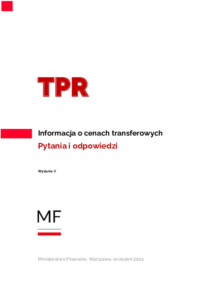 Informacja o cenach transferowych Pytania i odpowiedzi