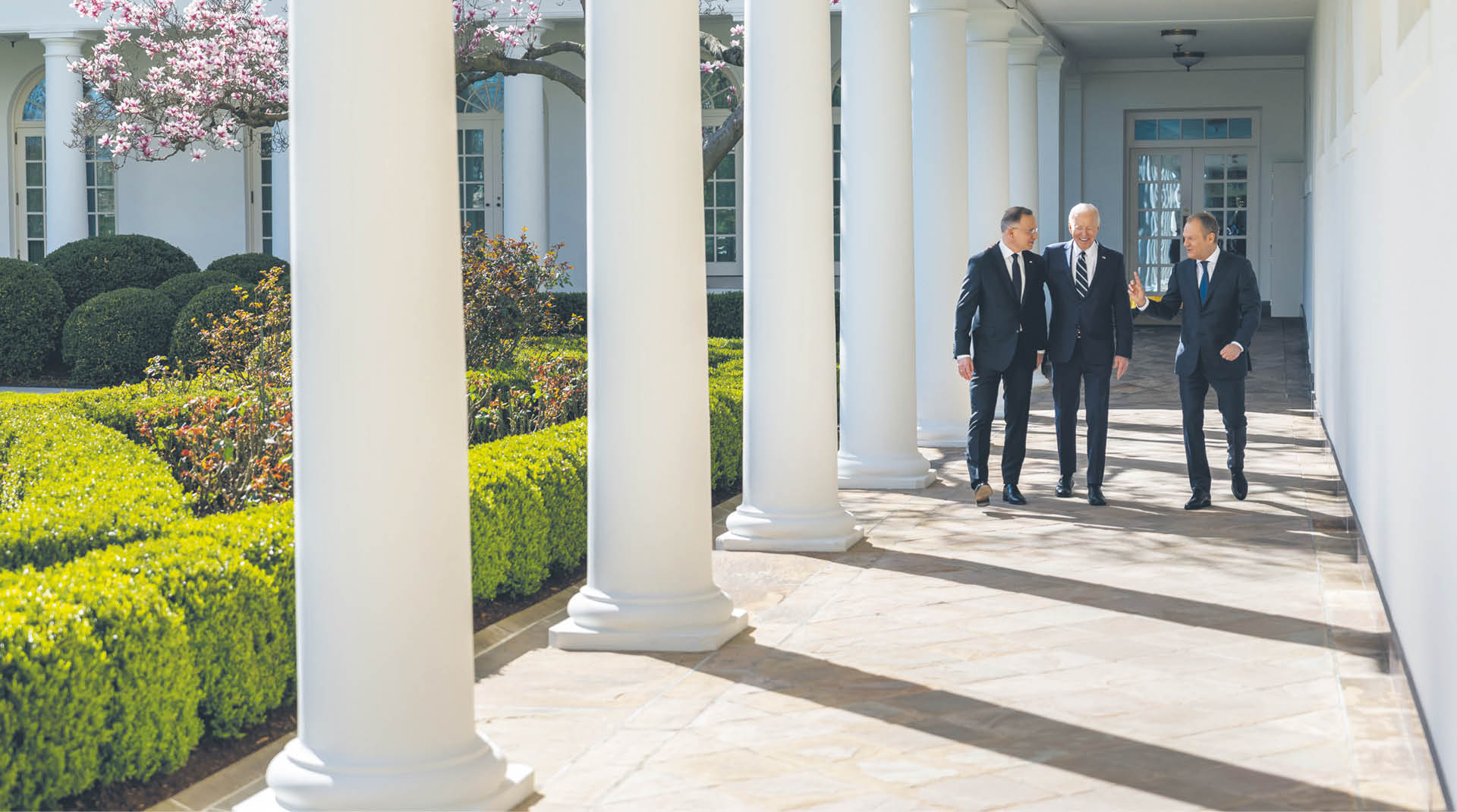 Andrzej Duda i Donald Tusk z wizytą u Joego Bidena. Waszyngton, 12 marca 2024 r.