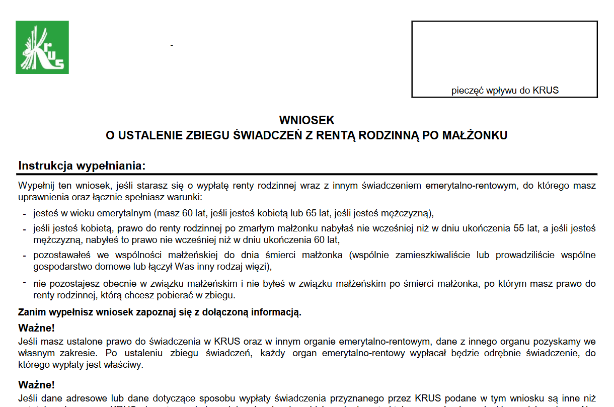 Renta wdowia z KRUS: warunki, limity, terminy, wniosek. Kalkulator i infolinia