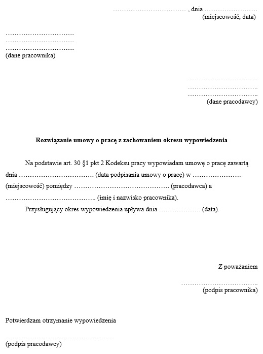 wypowiedzenie umowy wzór <a class=
