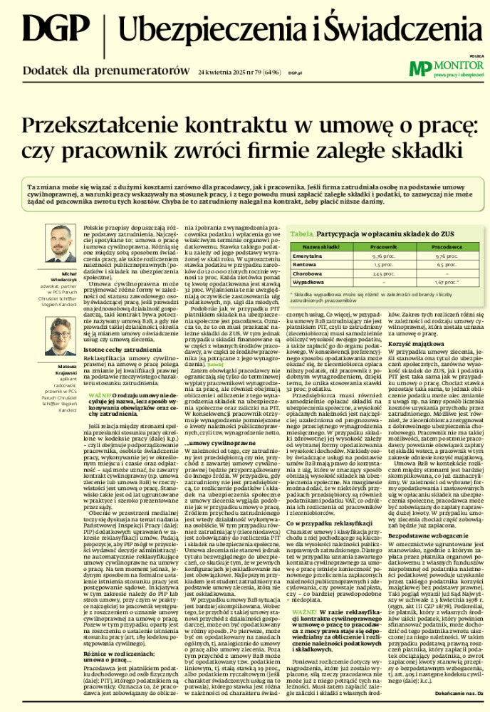 Ubezpieczenia i Świadczenia