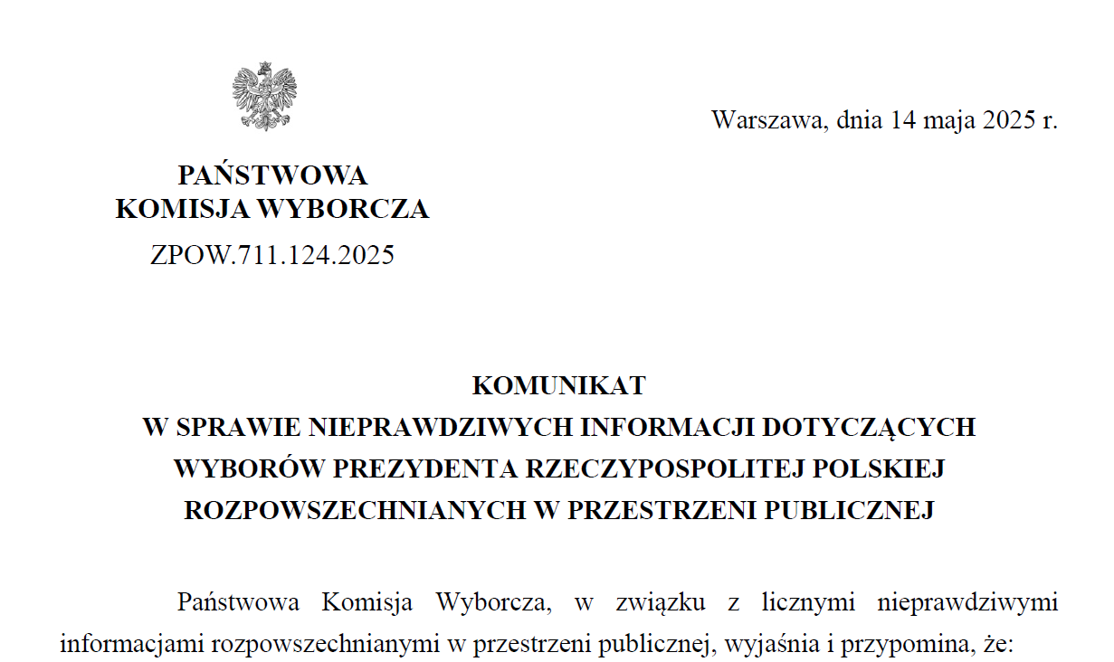 PILNE! PKW prostuje fejki o wyborach prezydenckich. Jak głosować? Zaświadczenia. mObywatel. Hologramy