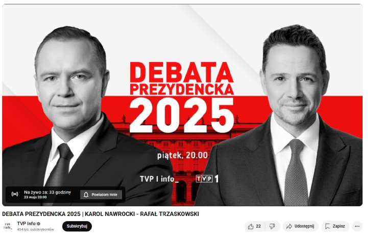 Kiedy debata Nawrocki Trzaskowski? Gdzie oglądać? O której godzinie zaczyna się debata prezydencka? Druga tura [Debata na żywo YouTube]