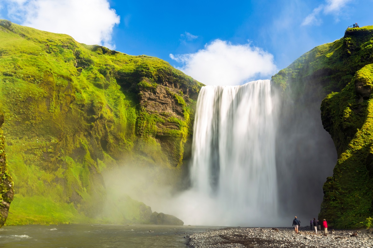 Skógafoss wodospad Islandia najpiękniejsze wodospady europy