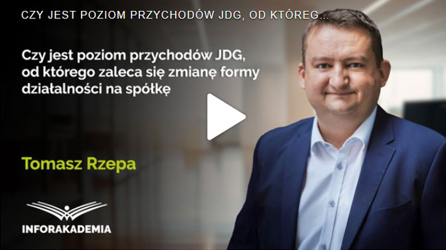 Czy jest poziom przychodów JDG, od którego zaleca się zmianę formy działalności na spółkę