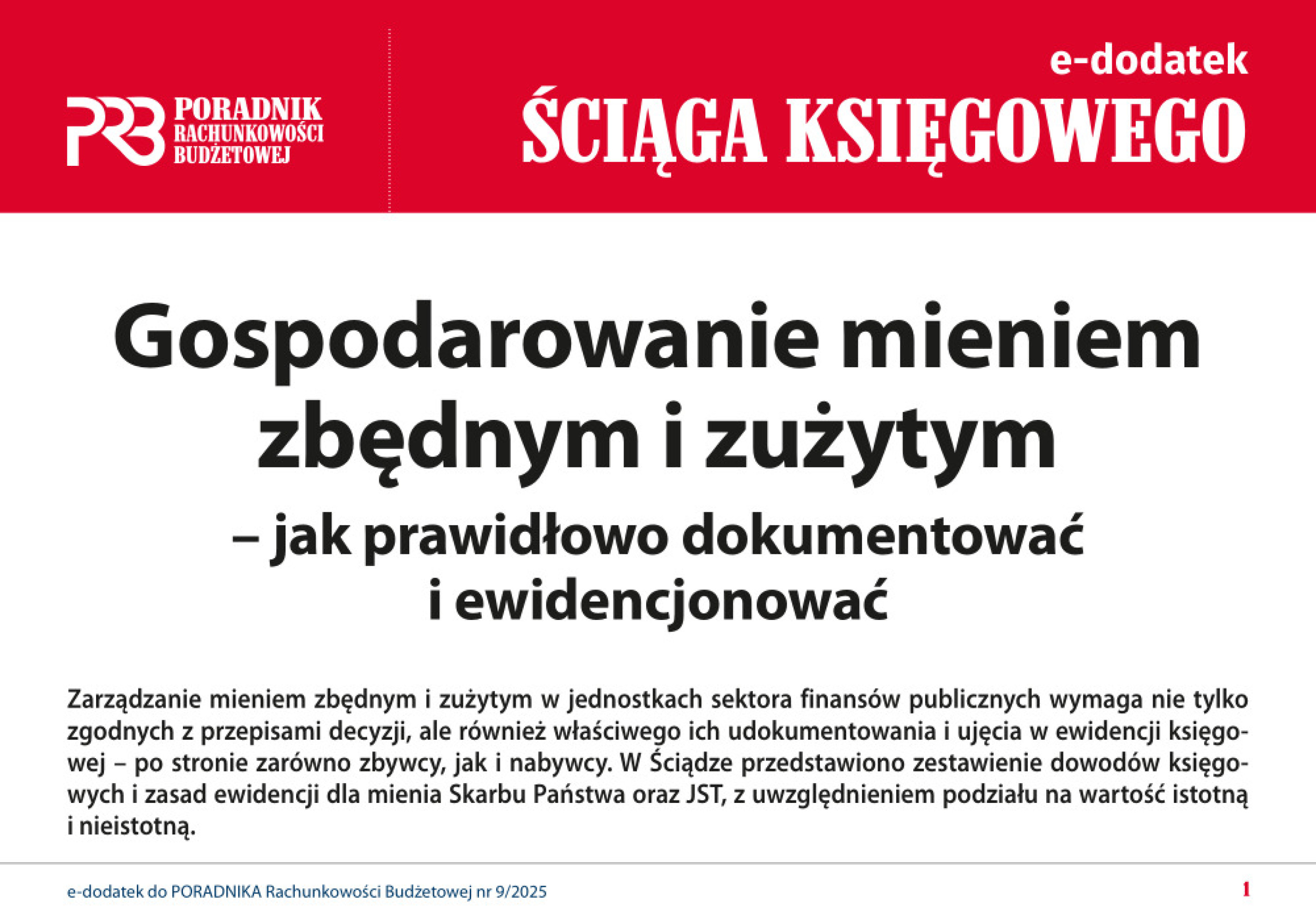 Poradnik Rachunkowości Budżetowej