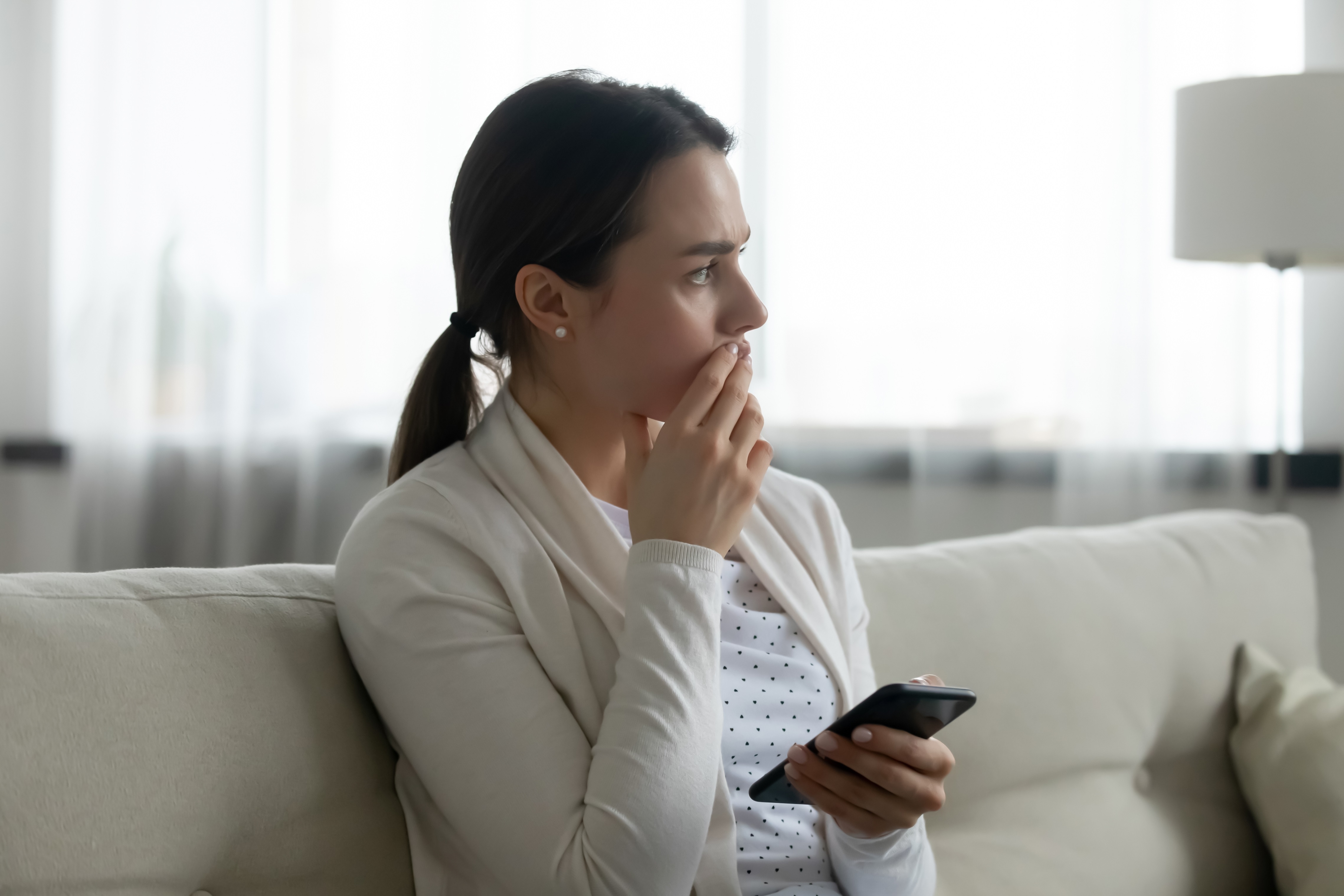 telefon lęk smartfon kobieta