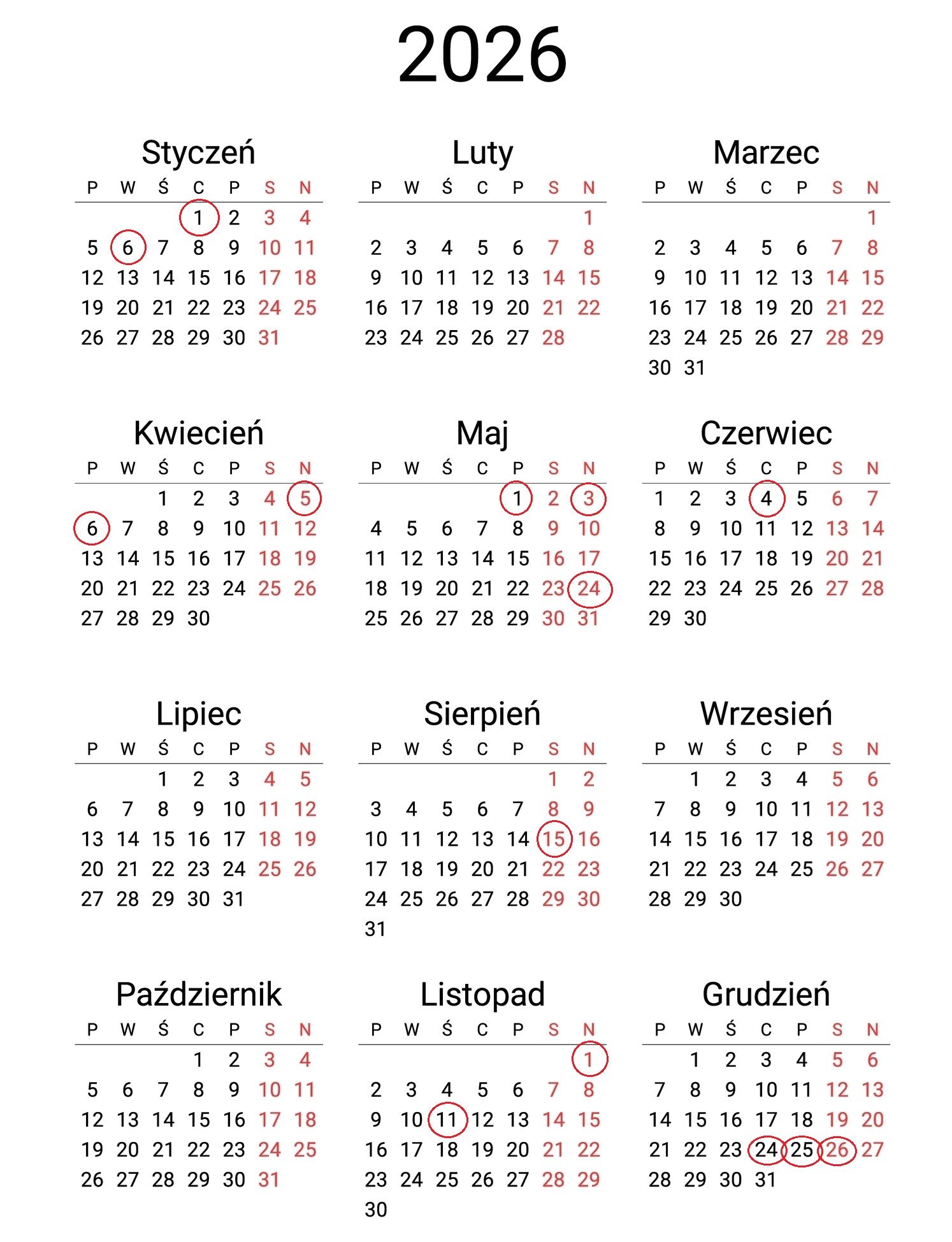 Dodatkowy dzień wolny za święto wypadające w sobotę w 2026 r. Wyjaśnienia PIP