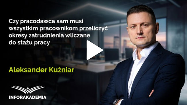 Czy pracodawca sam musi wszystkim pracownikom przeliczyć okresy zatrudnienia wliczane do stażu pracy
