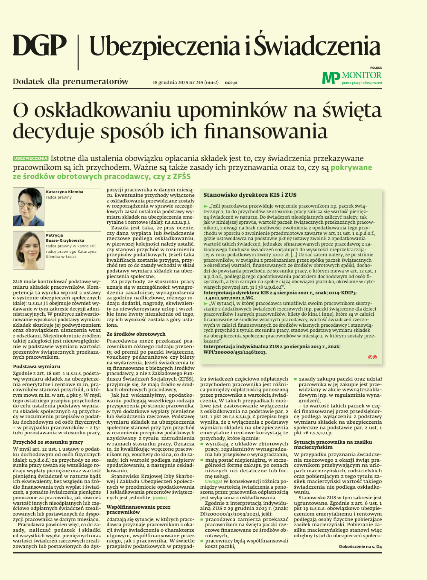 Ubezpieczenia i Świadczenia